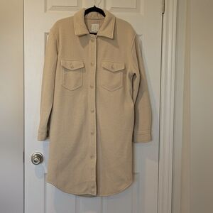 Women's Cream Longline Jacket